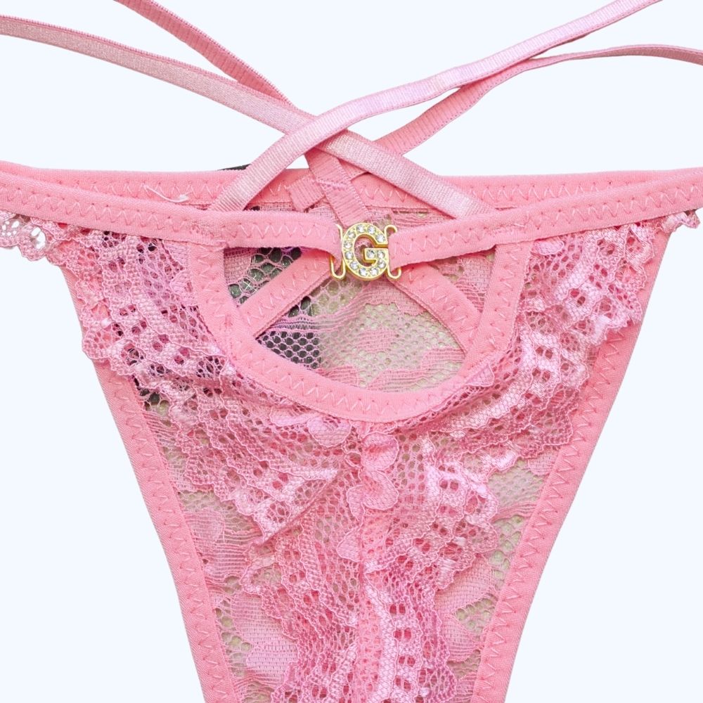 TANGA DE ENCAJE FLORAL 25003
