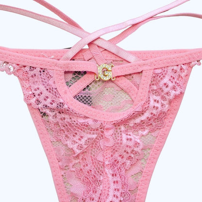 TANGA DE ENCAJE FLORAL 25003