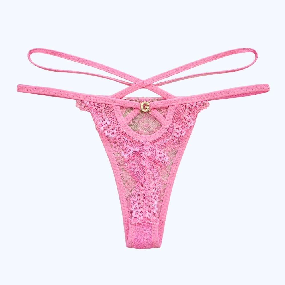 TANGA DE ENCAJE FLORAL 25003