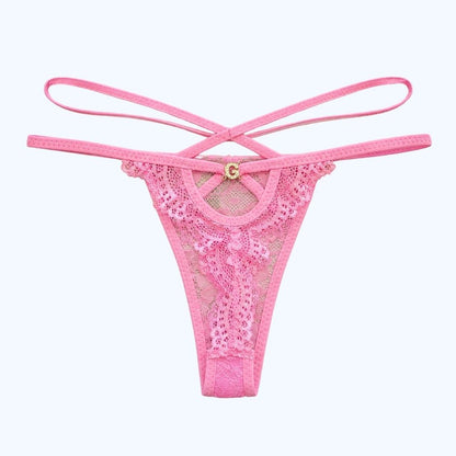 TANGA DE ENCAJE FLORAL 25003