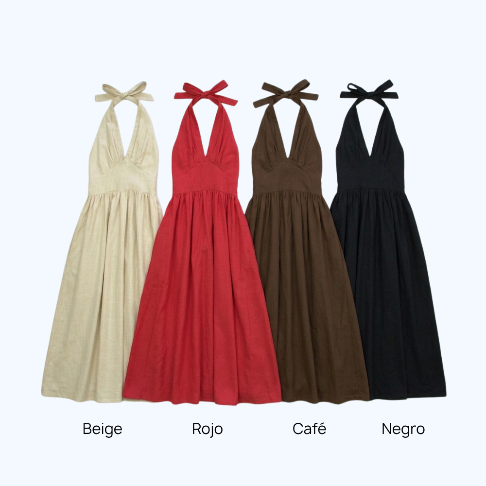 VESTIDO LARGO HALTER LV110717