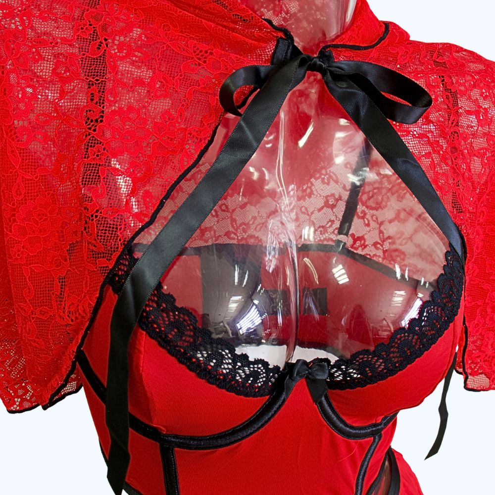 COORDINADO ESTILO CAPERUCITA ROJA 4539