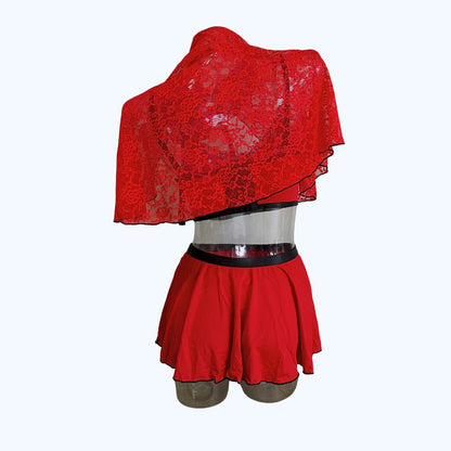 COORDINADO ESTILO CAPERUCITA ROJA 4539