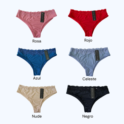PANTY BIKINI CON ENCAJE 69116