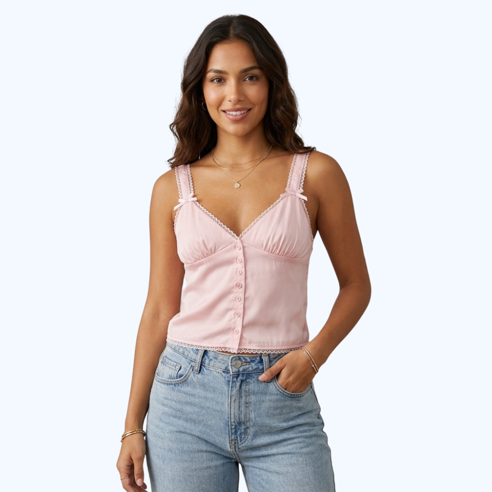 BLUSA TIRANTES CON ENCAJE LV2712