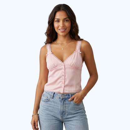 BLUSA TIRANTES CON ENCAJE LV2712
