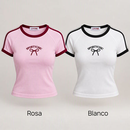 BLUSA MANGA CORTA CON BORDADO LV2820