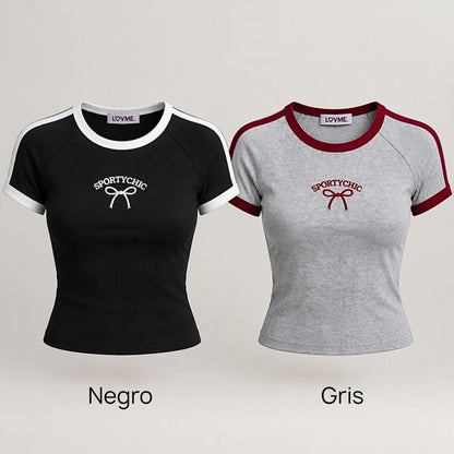 BLUSA MANGA CORTA CON BORDADO LV2820