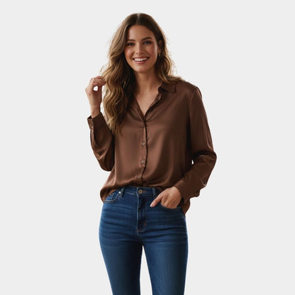 BLUSA LARGA SATINADA LV2544L