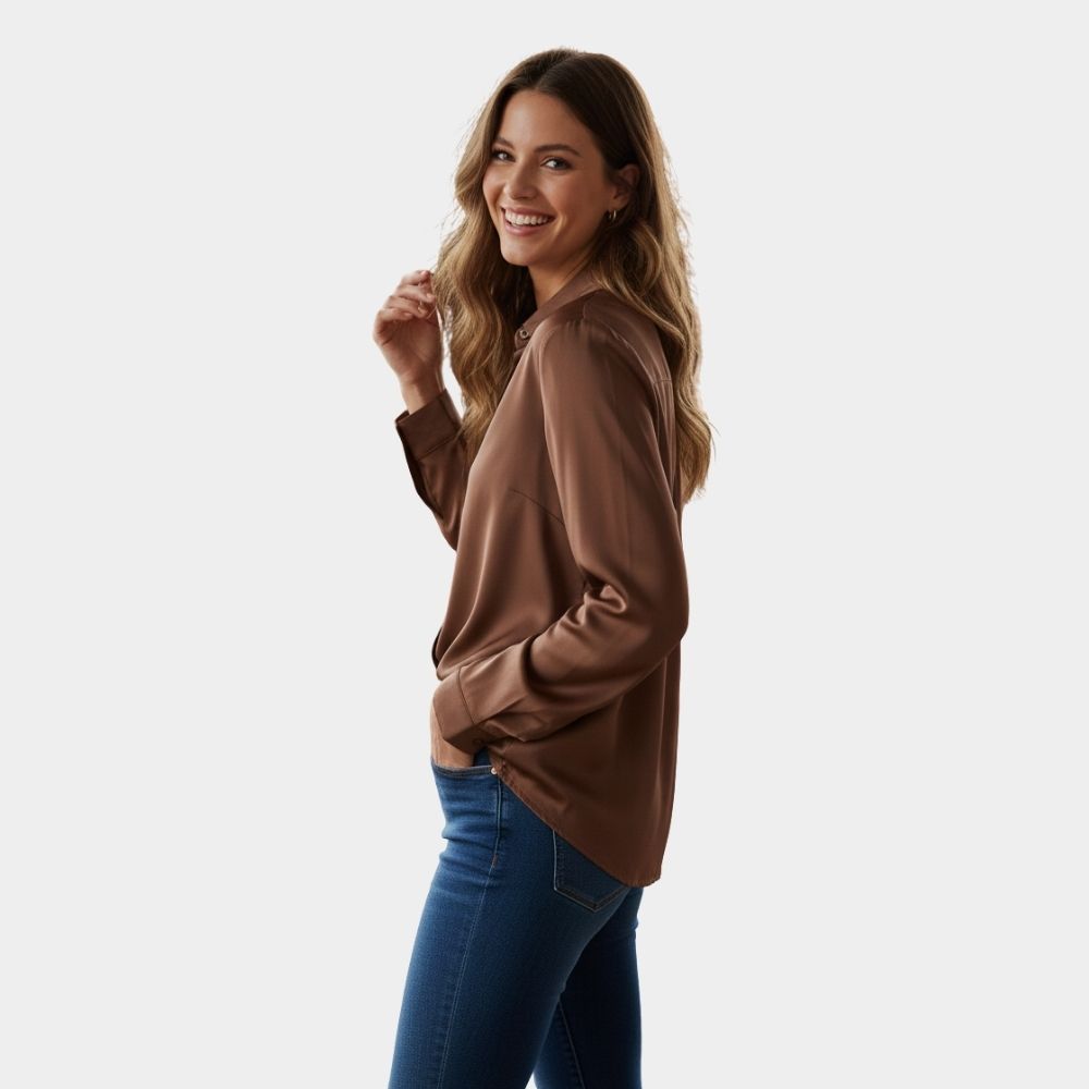 BLUSA LARGA SATINADA LV2544L