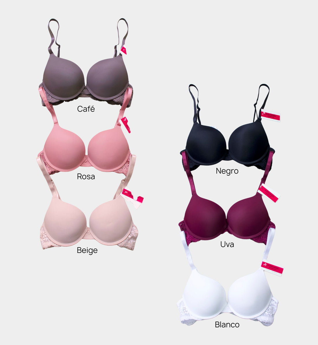BRASSIER CON ENCAJE DOBLE PUSH-UP IB7117