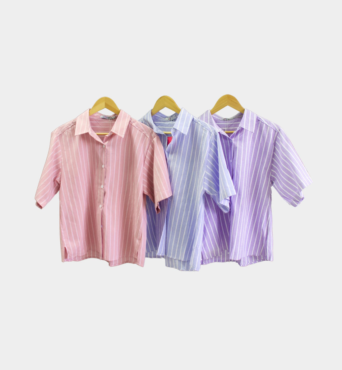 CAMISA MANGA CORTA DE RAYAS LV1228 OFF