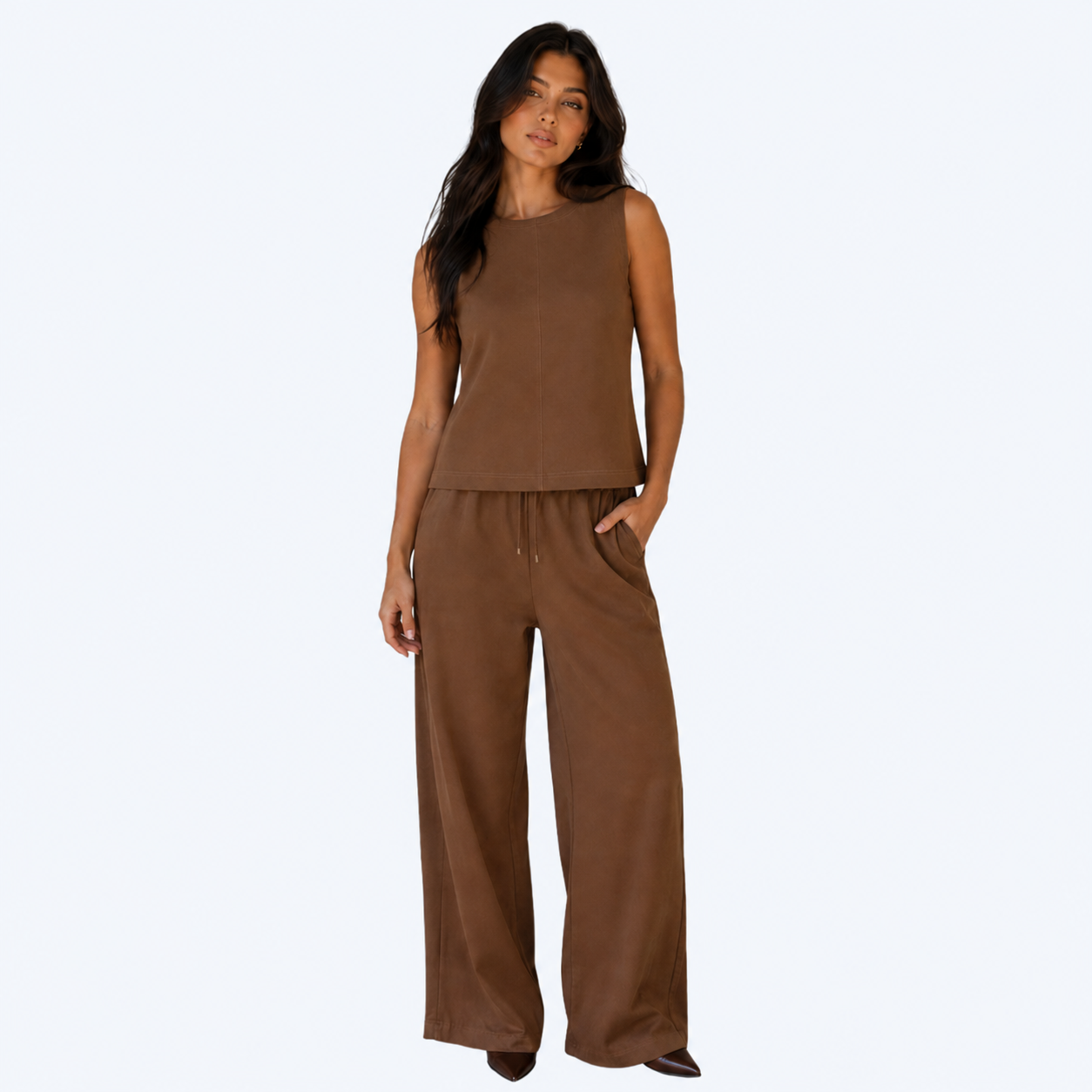 CONJUNTO CHALECO Y PANTALÓN HOLGADO LV11077