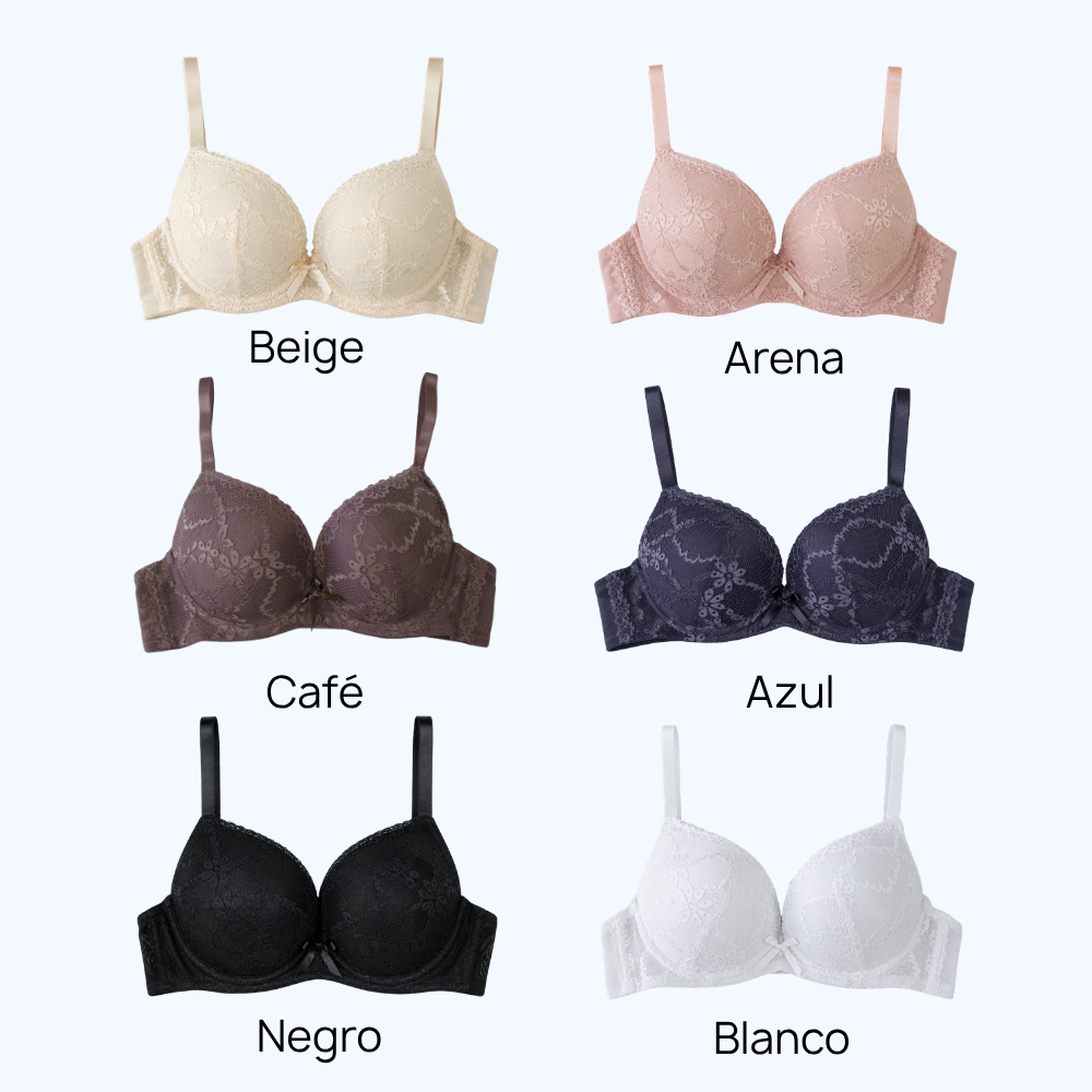 BRASSIER DE ENCAJE CON DOBLE PUSH-UP IB7476