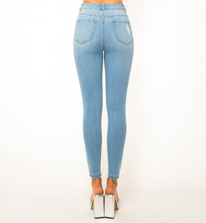 SKINNY JEANS DETALLE DE RASGADO 90326