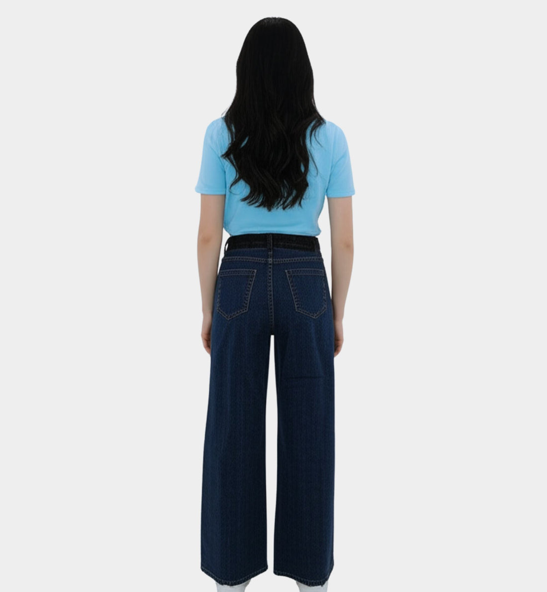 JEANS WIDE LEG BICOLOR LV8003
