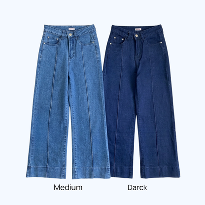 JEANS WIDE LED CON  COSTURA FRONTAL LV0724