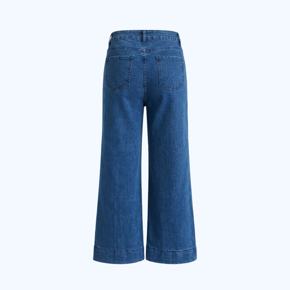 JEANS WIDE LED CON  COSTURA FRONTAL LV0724