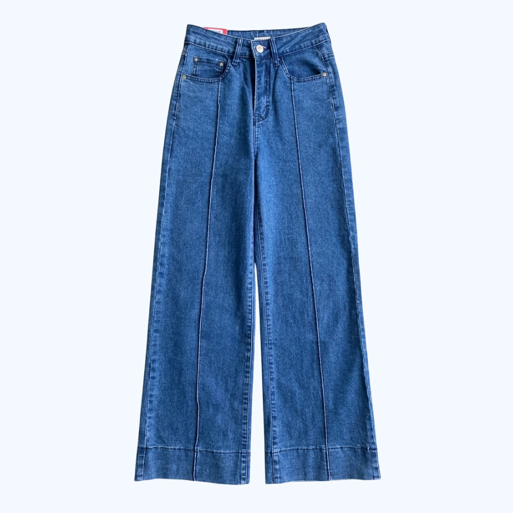 JEANS WIDE LED CON  COSTURA FRONTAL LV0724