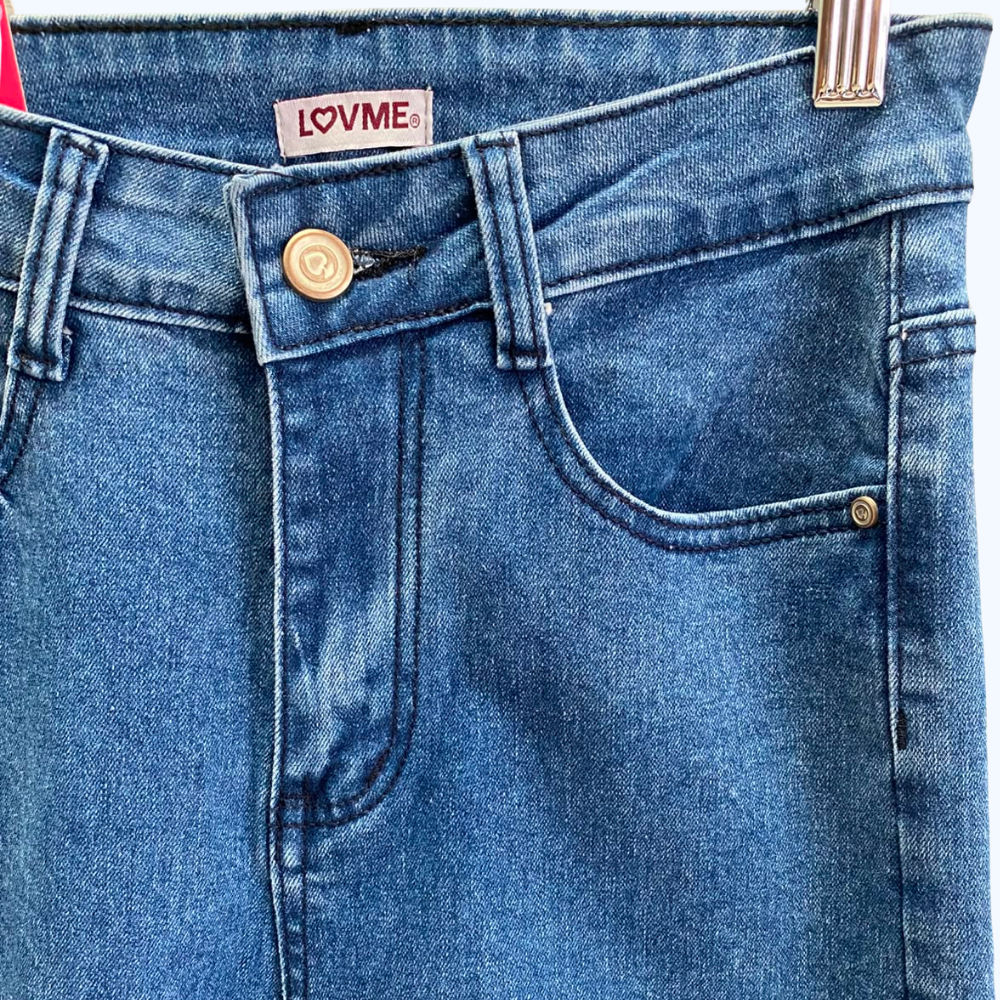 JEANS WIDE LED RASGADO TIRO ALTO LV0726