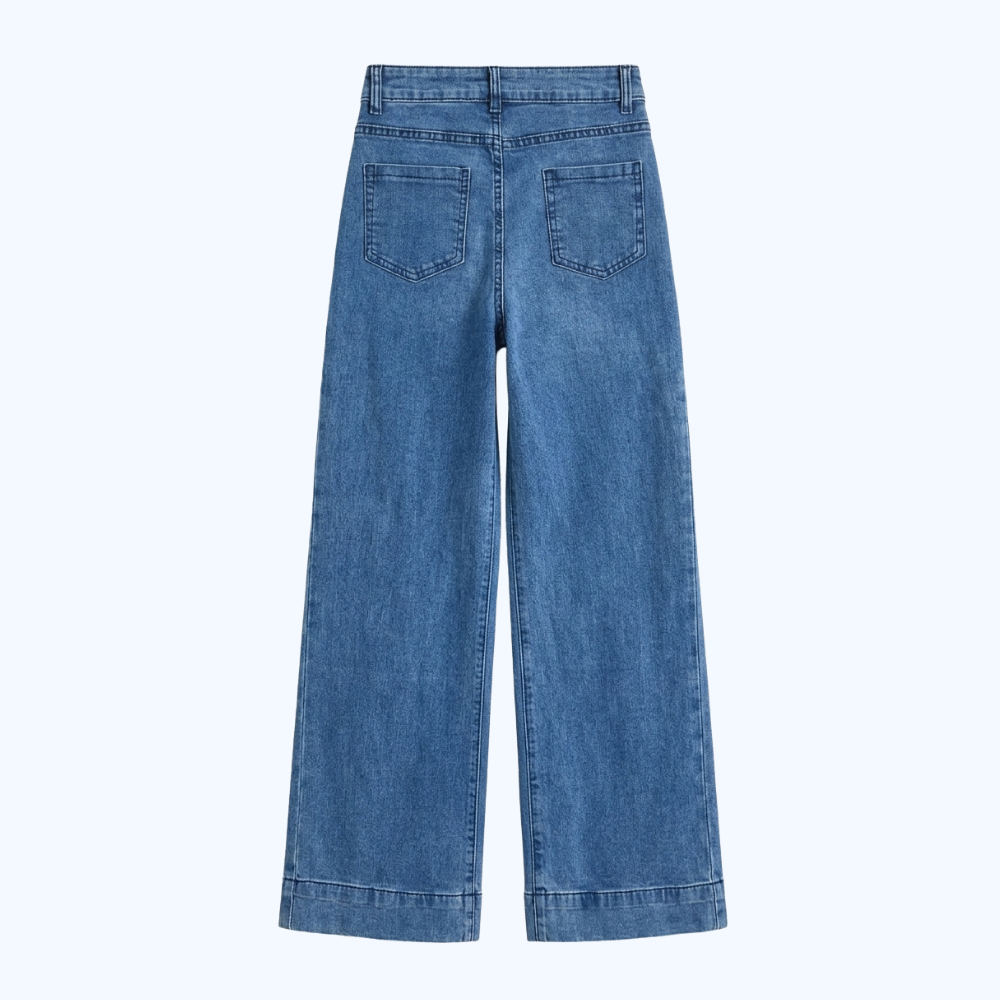 JEANS WIDE LED RASGADO TIRO ALTO LV0726