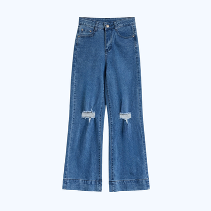 JEANS WIDE LED RASGADO TIRO ALTO LV0726