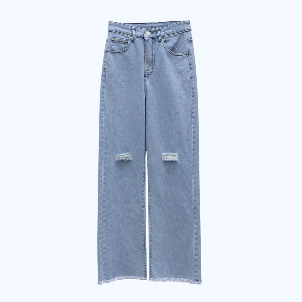 JEANS WIDE LEG CON DESTRUCCIÓN LV0727