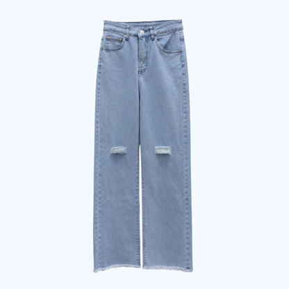 JEANS WIDE LEG CON DESTRUCCIÓN LV0727