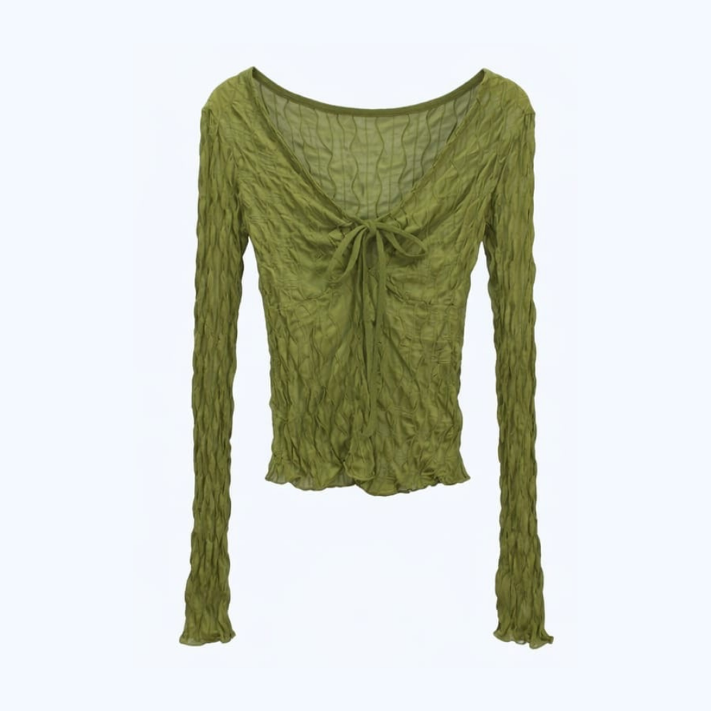 BLUSA TRANSPARENCIAS MANAGA LARGA LV1063