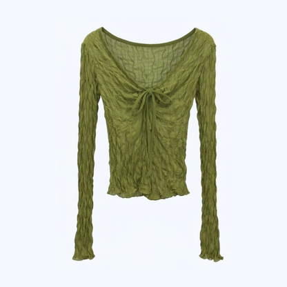 BLUSA TRANSPARENCIAS MANAGA LARGA LV1063