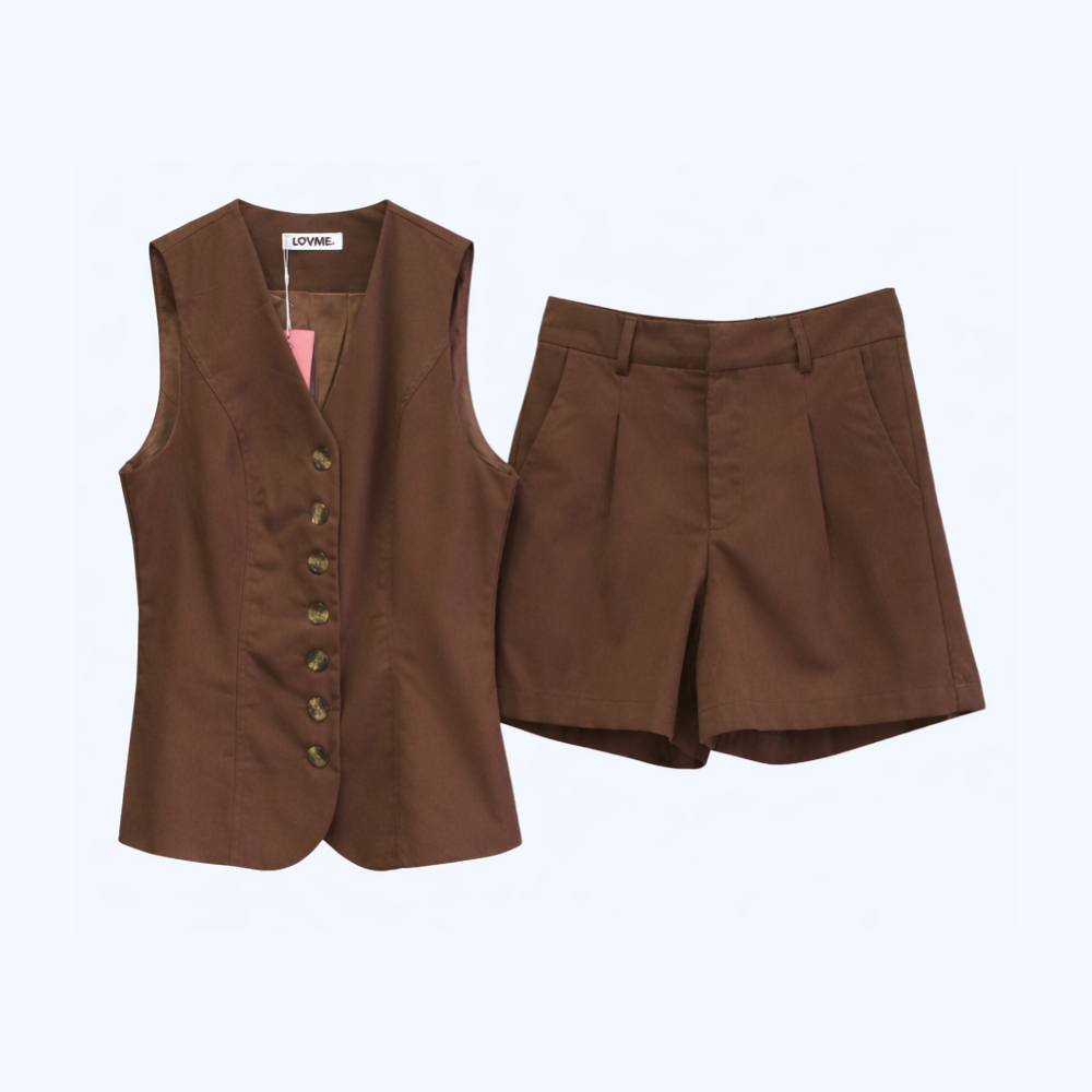 CONJUNTO DE CHALECO Y SHORT LV110716