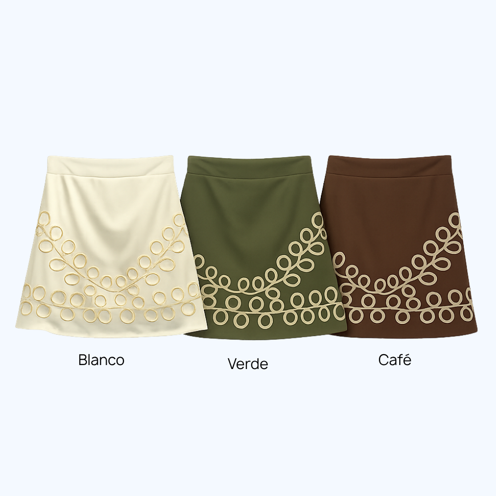CONJUNTO CROP TOP Y FALDA LV12281