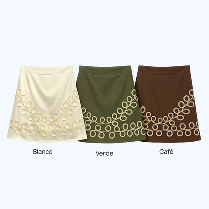 CONJUNTO CROP TOP Y FALDA LV12281