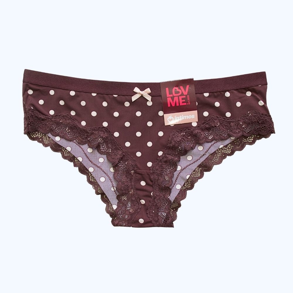 PANTY BIKINI CON DETALLE DE ENCAJE LV219P