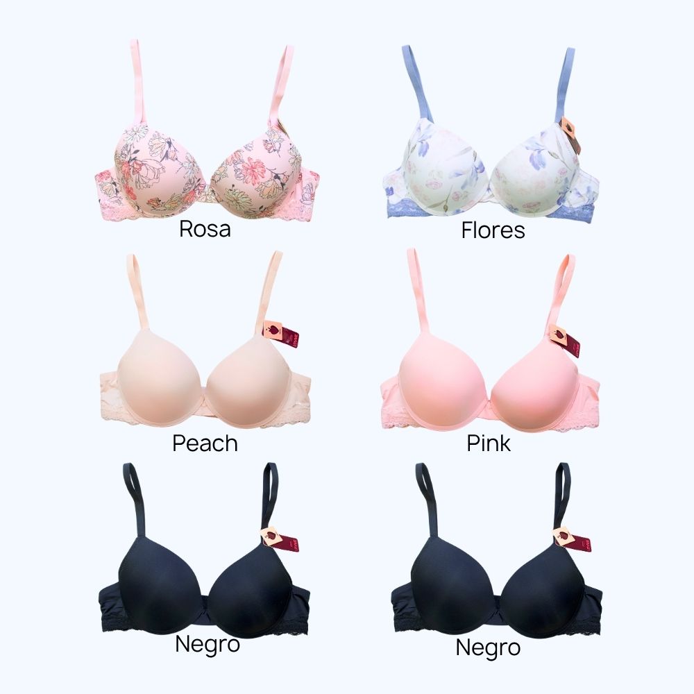 BRASSIER ESTAMPADO CON DETALLE DE ENCAJE LV224