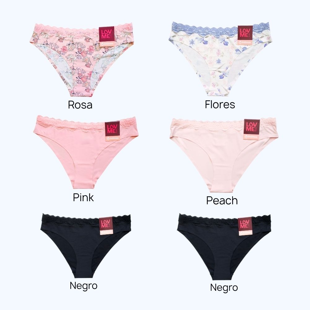 PANTY SIN COSTURA CON DETALLE DE ENCAJE LV224P