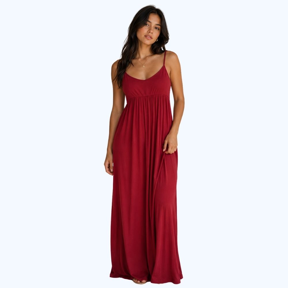VESTIDO LARGO DE TIRANTES LV2726