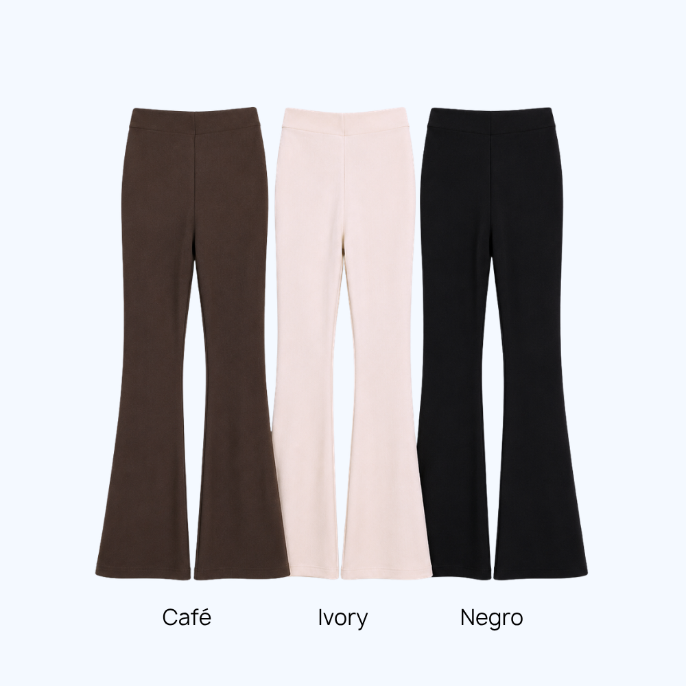 PANTALÓN ACAMPANADO CON TEXTURA LV2762