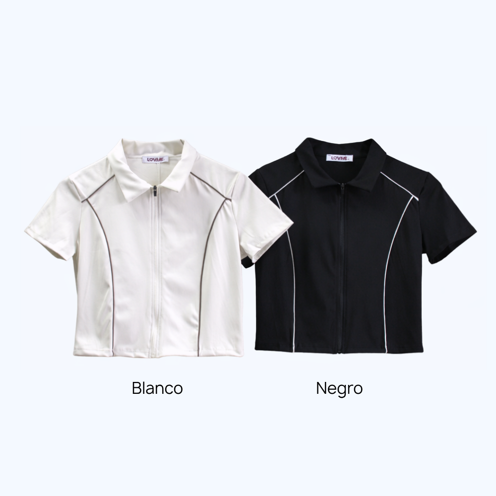 BLUSA DE MANGA CORTA C/ZIPPER LV2764