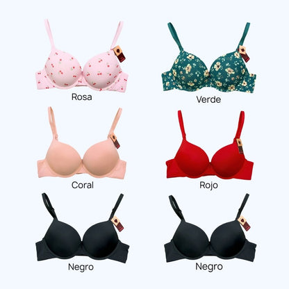 BRASSIER ESTAMPADO DOBLE PUSH-UP LV356