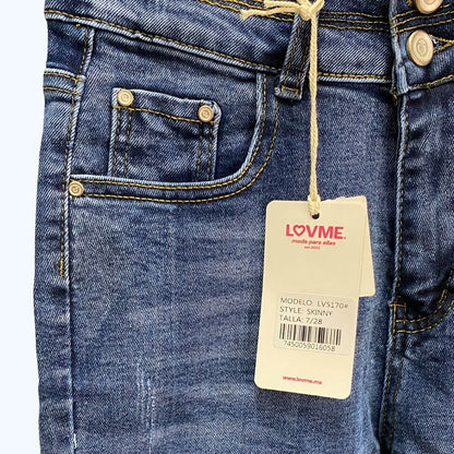JEANS SKINNY LIGERO DESLAVADO LV5170