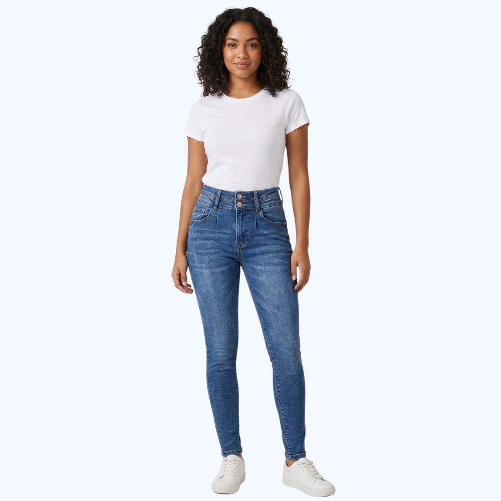 JEANS SKINNY LIGERO DESLAVADO LV5170