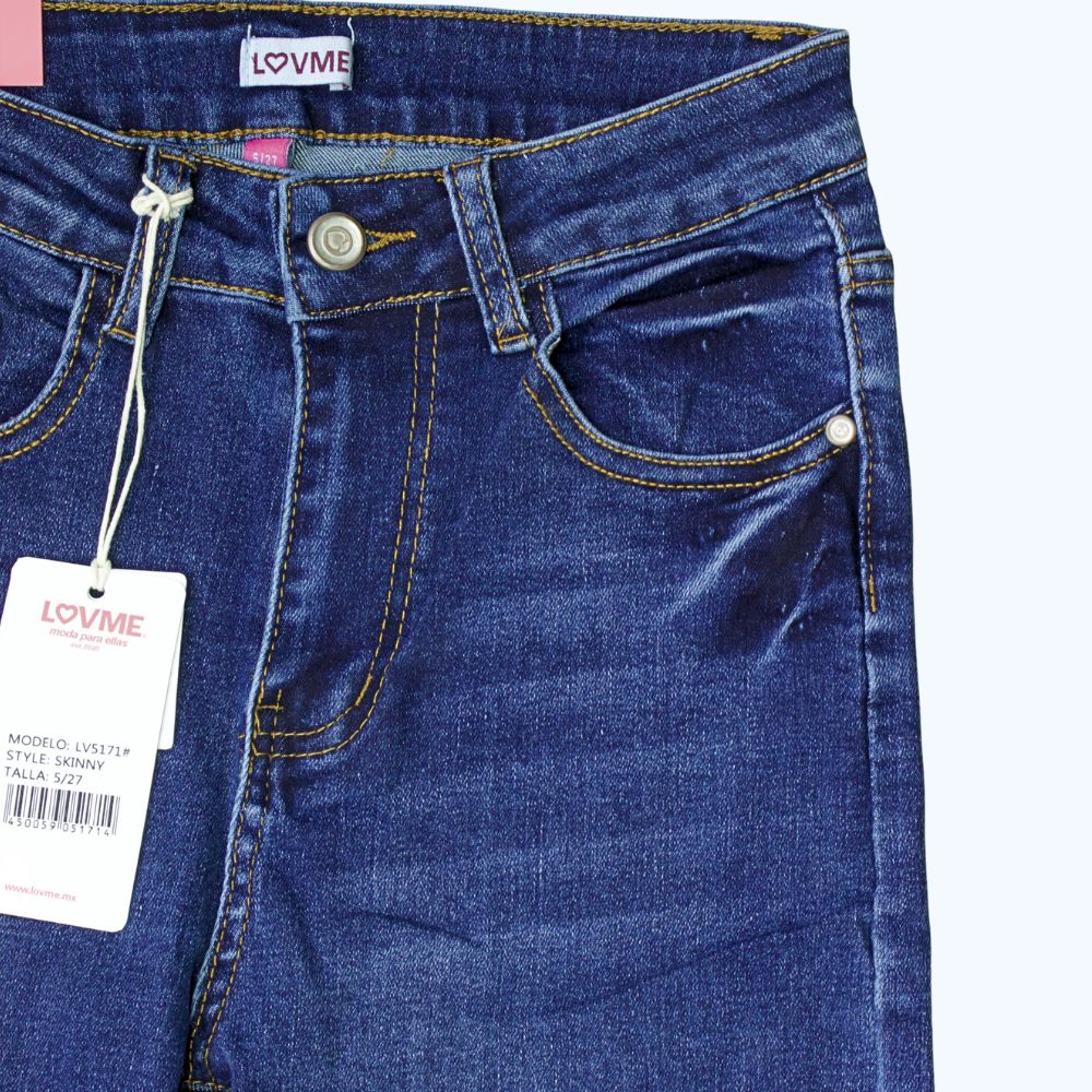 JEANS SKINNY LIGEROS DESLAVADOS LV5171