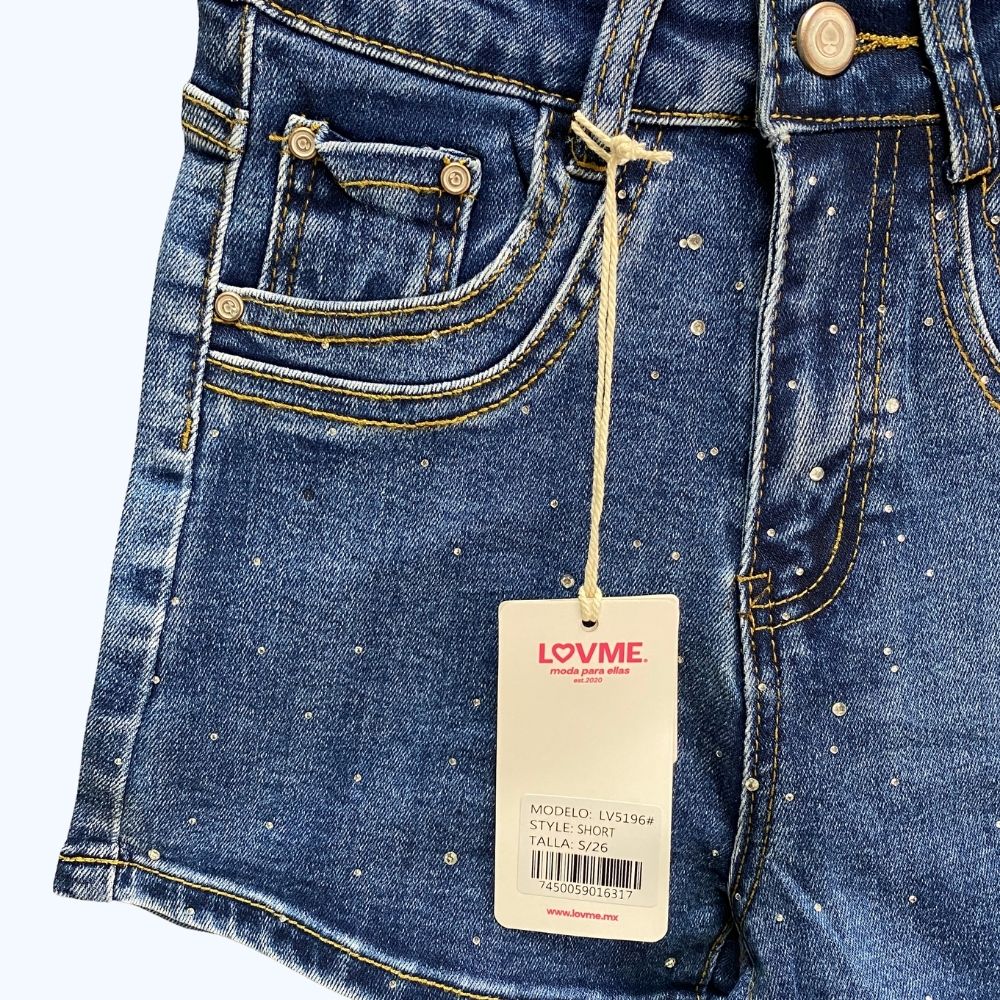 SHORT CON PEDRERÍA TIRO ALTO LV5196