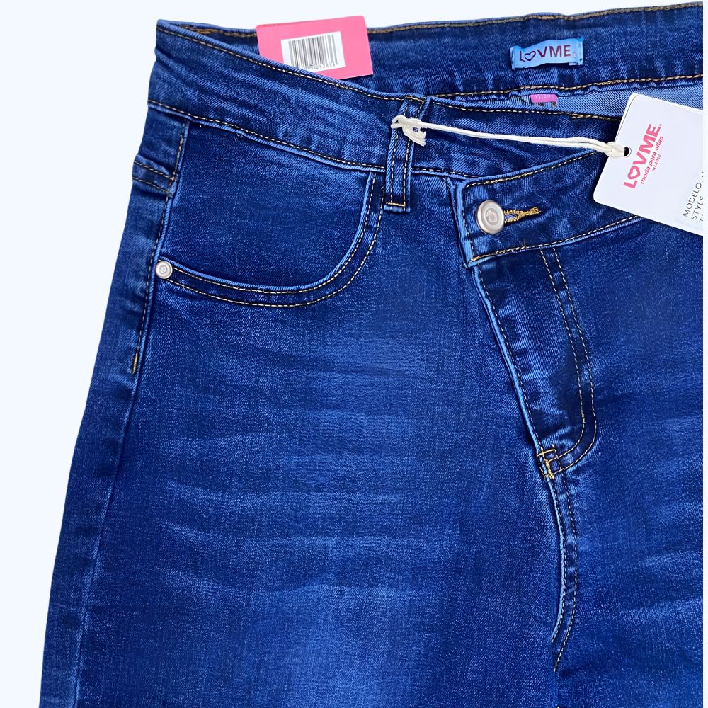 JEANS WIDE LEG PRETINA CRUZADA LV5263