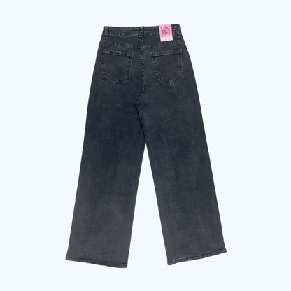 JEANS DESLAVADO WIDE LEG CON BRILLOS DORADOS LV5269
