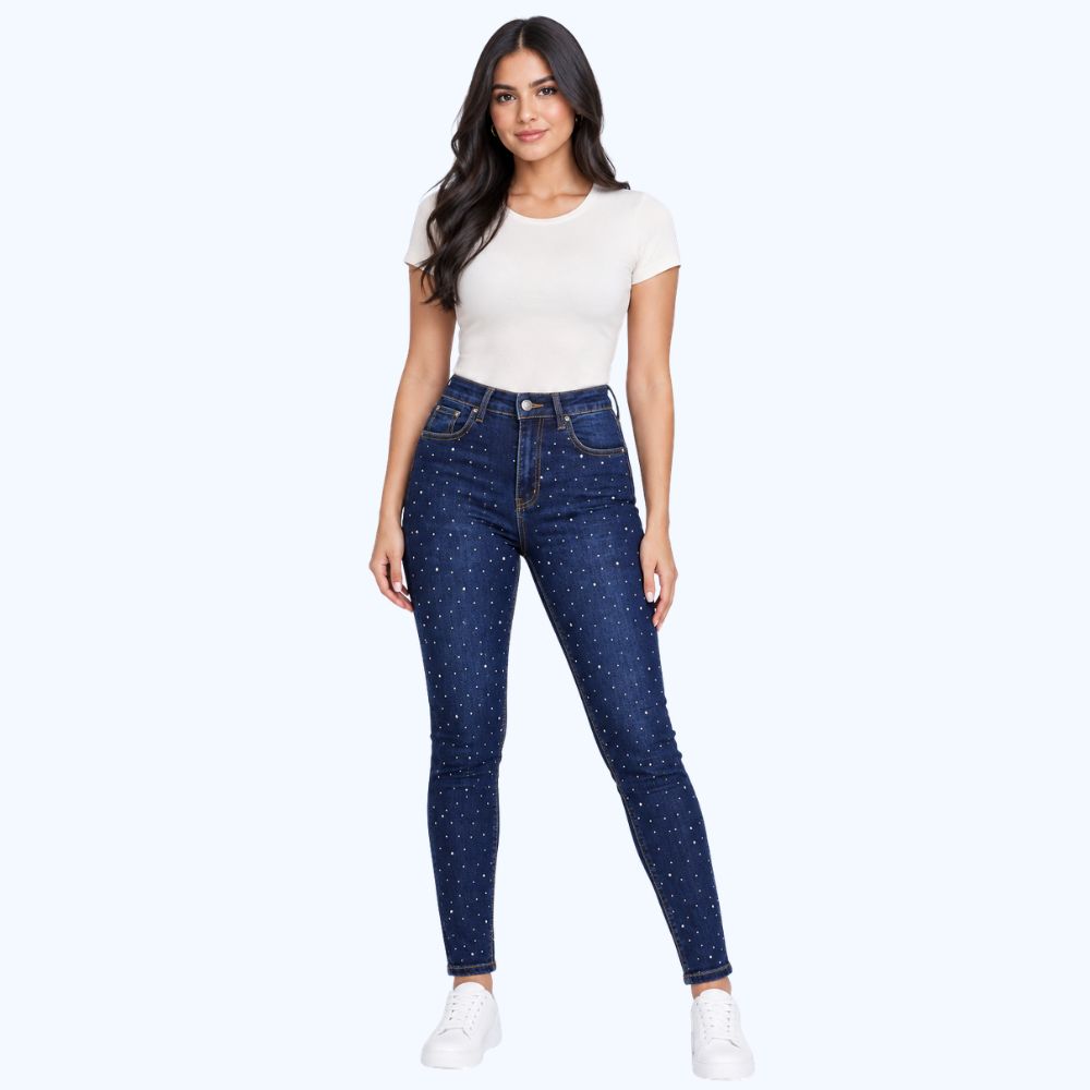 JEANS ESTILO SKINNY CON PEDRERIA LV5283