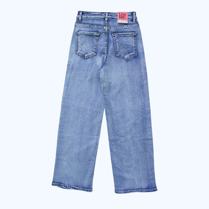 JEANS DETALLES DE PEDRERÍA GEOMÉTRICOS LV5315