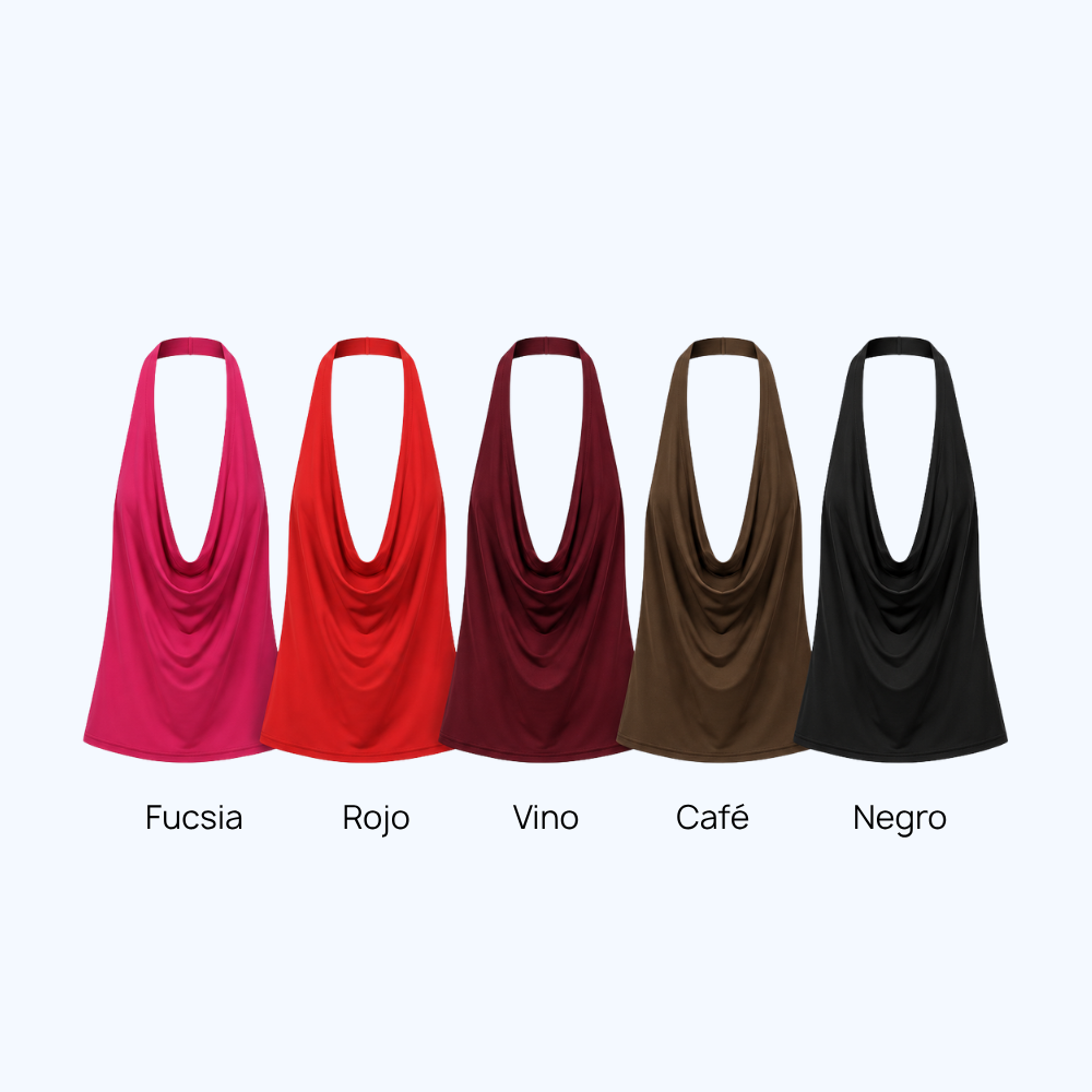 BLUSA CUELLO HALTER "V" LV9237