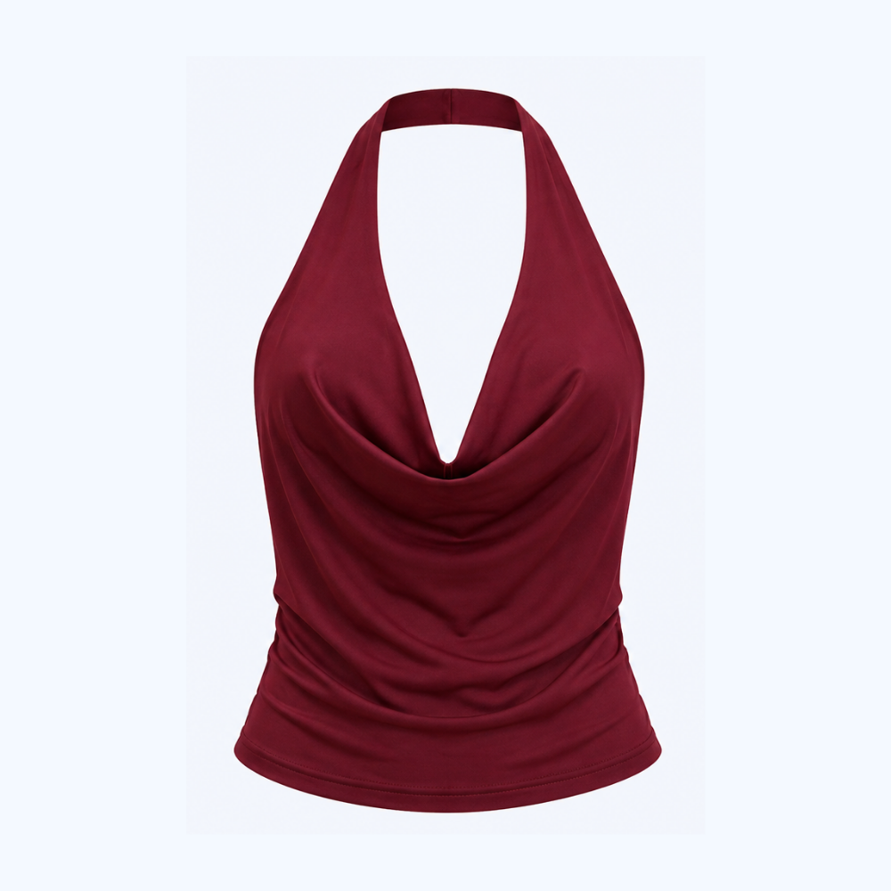 BLUSA CUELLO HALTER "V" LV9237